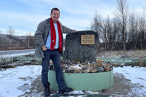 Mika at the northernmost tip of Finland