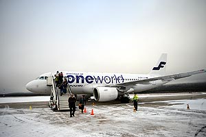 Finnair's Airbus in Ivalo